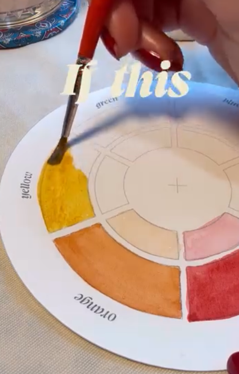 Watercolour colour-wheel painting workshop